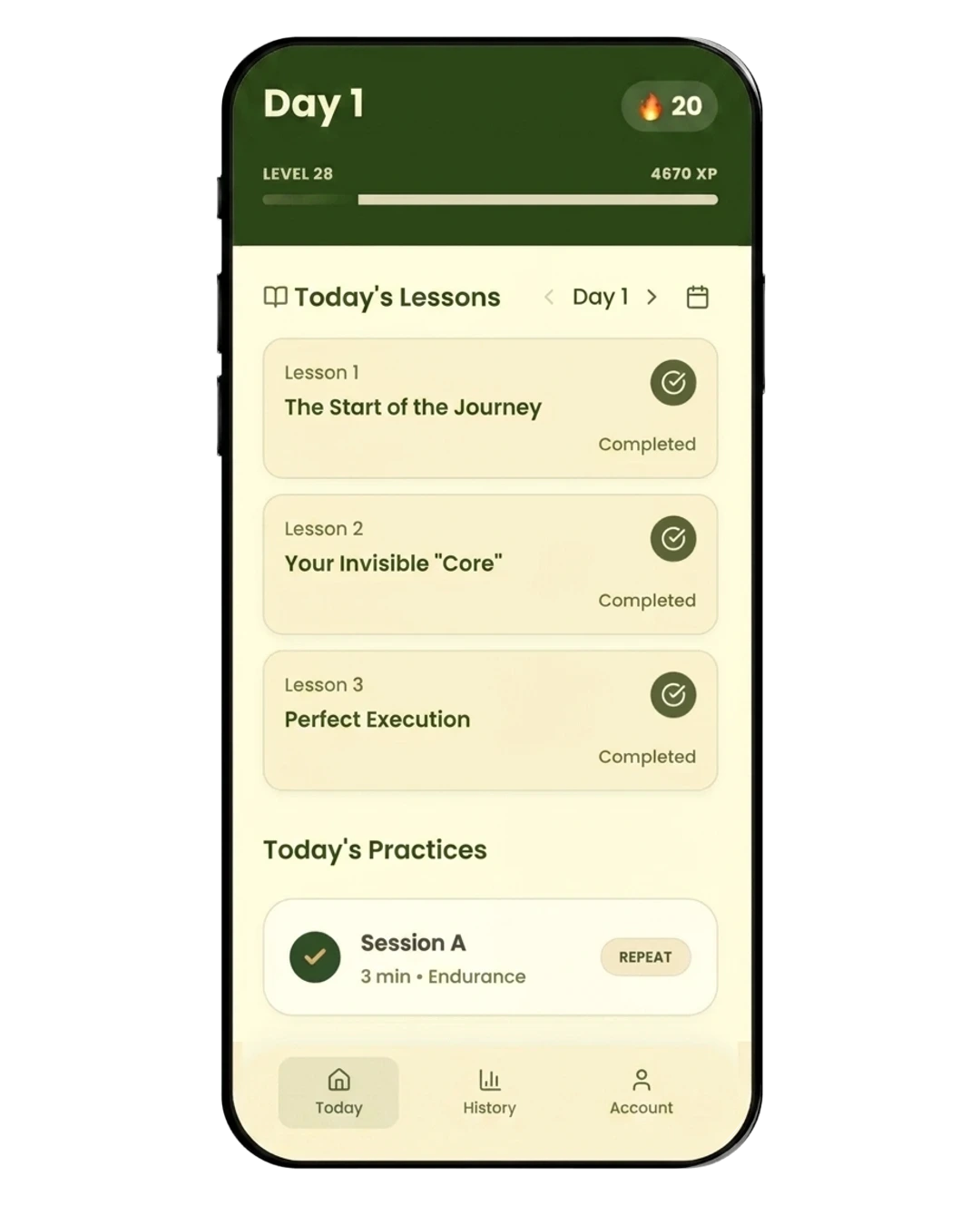 Ritmo app screen showing guided pelvic floor exercises